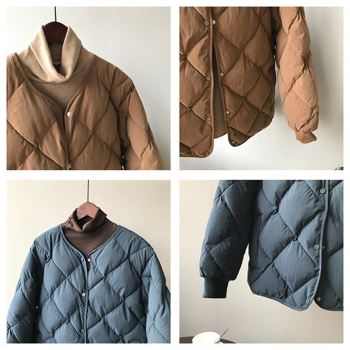 Winter Katoenen Jas voor Dames - Korte & Warme Ontwerp