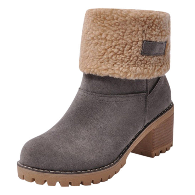 Dames Winter Flock Sneeuwlaarzen - Warme Dames Schoenen