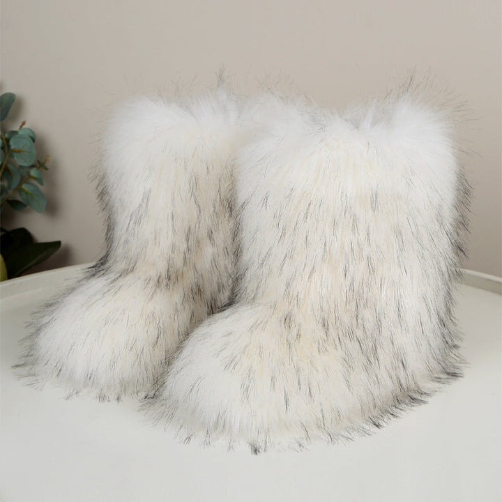 Dames Winter Fuzzy Laarzen - Pluche Voering Instapontwerp